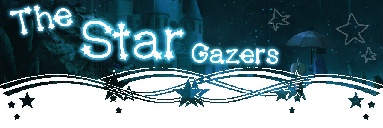 banner w/ text that says "the star gazers" banner w/ text that says "the star gazers"