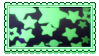 stamp of plastic glow in the dark stars