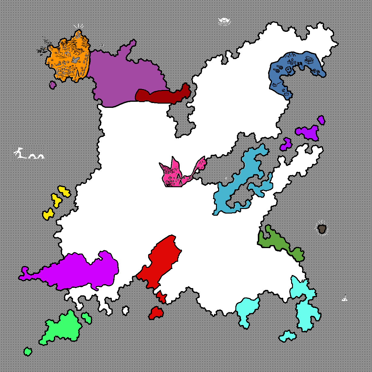 Wargame map updated with an additional small green nation in the bottom right.