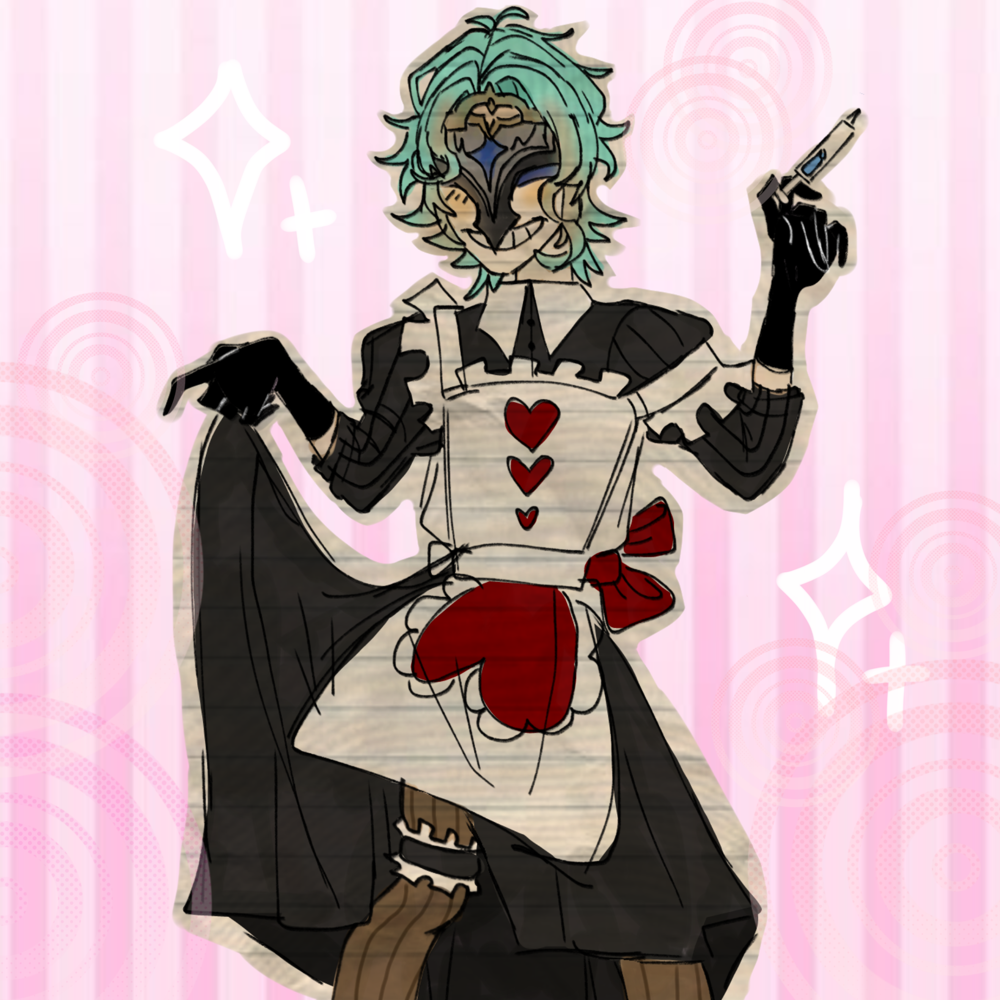 bros in a maid dress cuz hes freaky like da