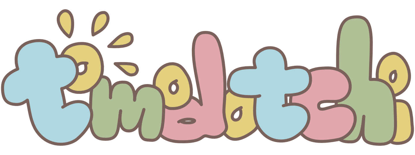 tomodotchi written in colorful letters. thank you, pix, for the help!