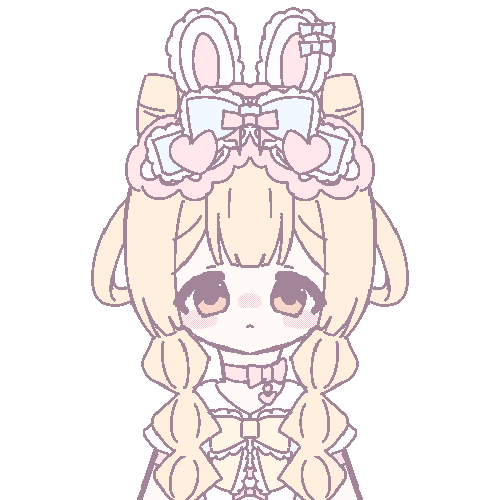 An animated GIF of neuveahllette's (on discord) original character. They have a sad expression on their face.