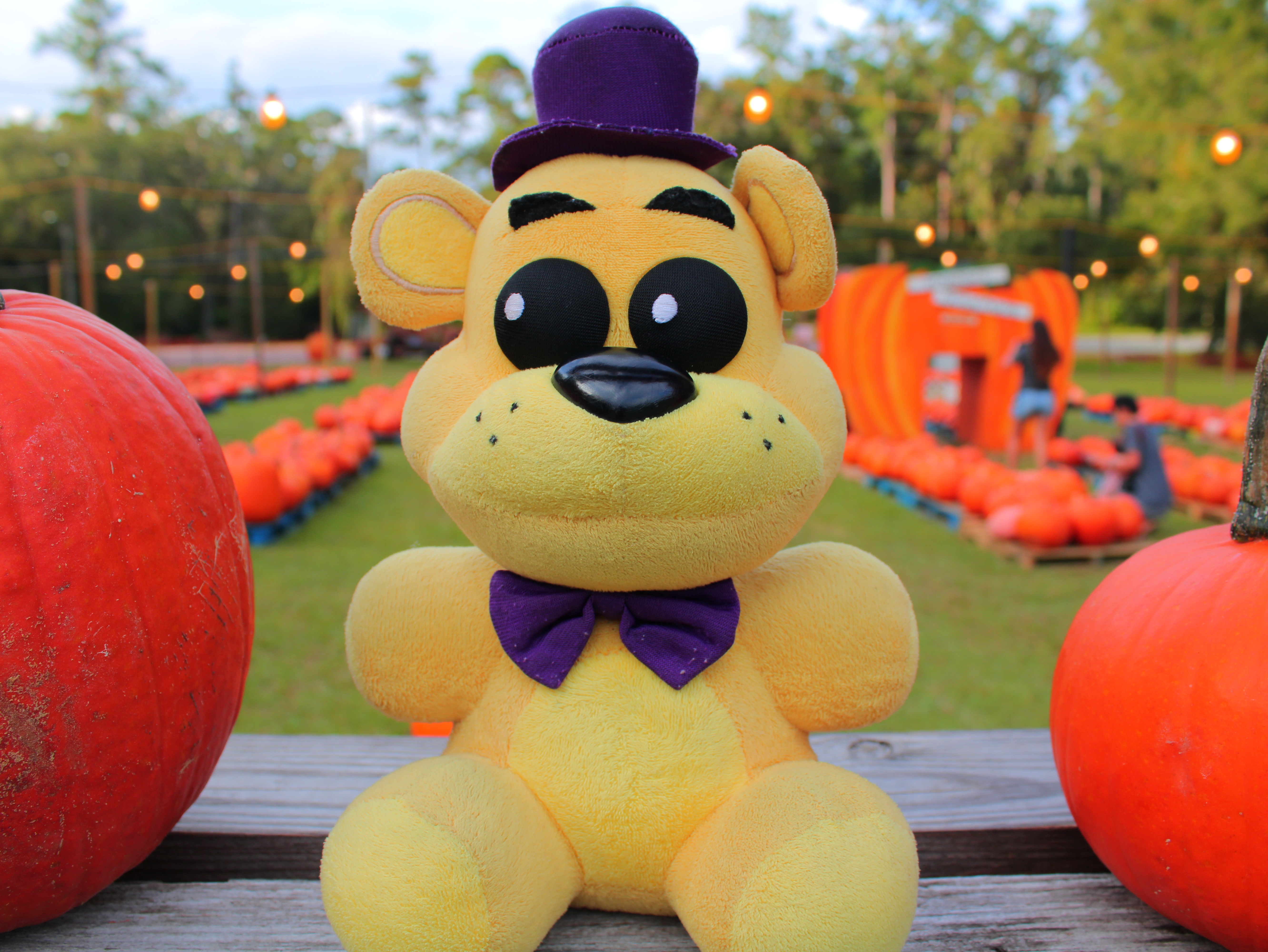 Fredbear at the pumpkin patch