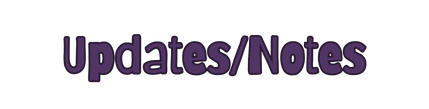 title: Updates/Notes