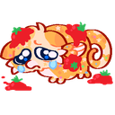 Keepsie with tomatoes thrown at it