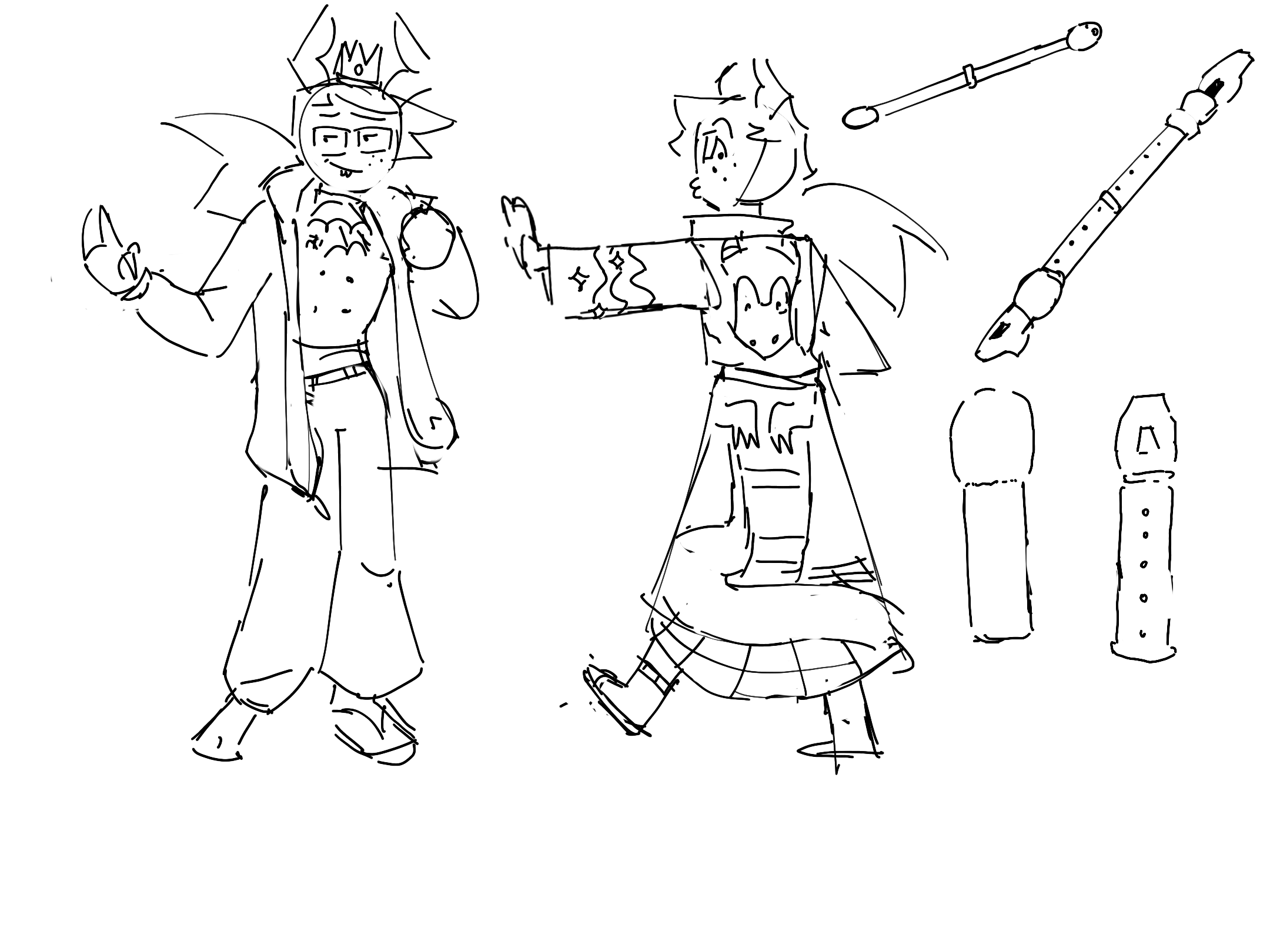 A drawing of the items described below