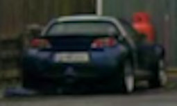 a car. it's blue