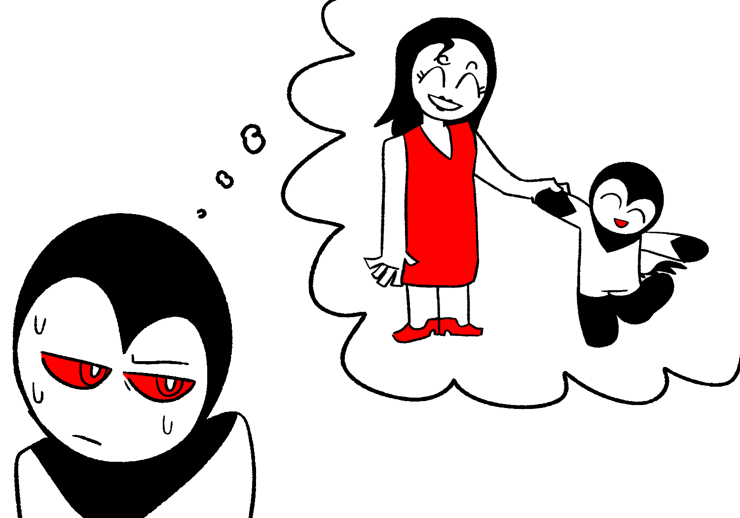 Alleycat imagines itself dancing with Jen.EXE.