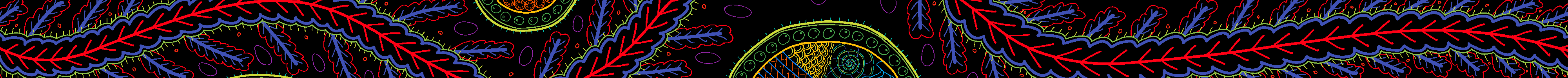 Unfinished banner drawing depicting an intricate pattern/fractal