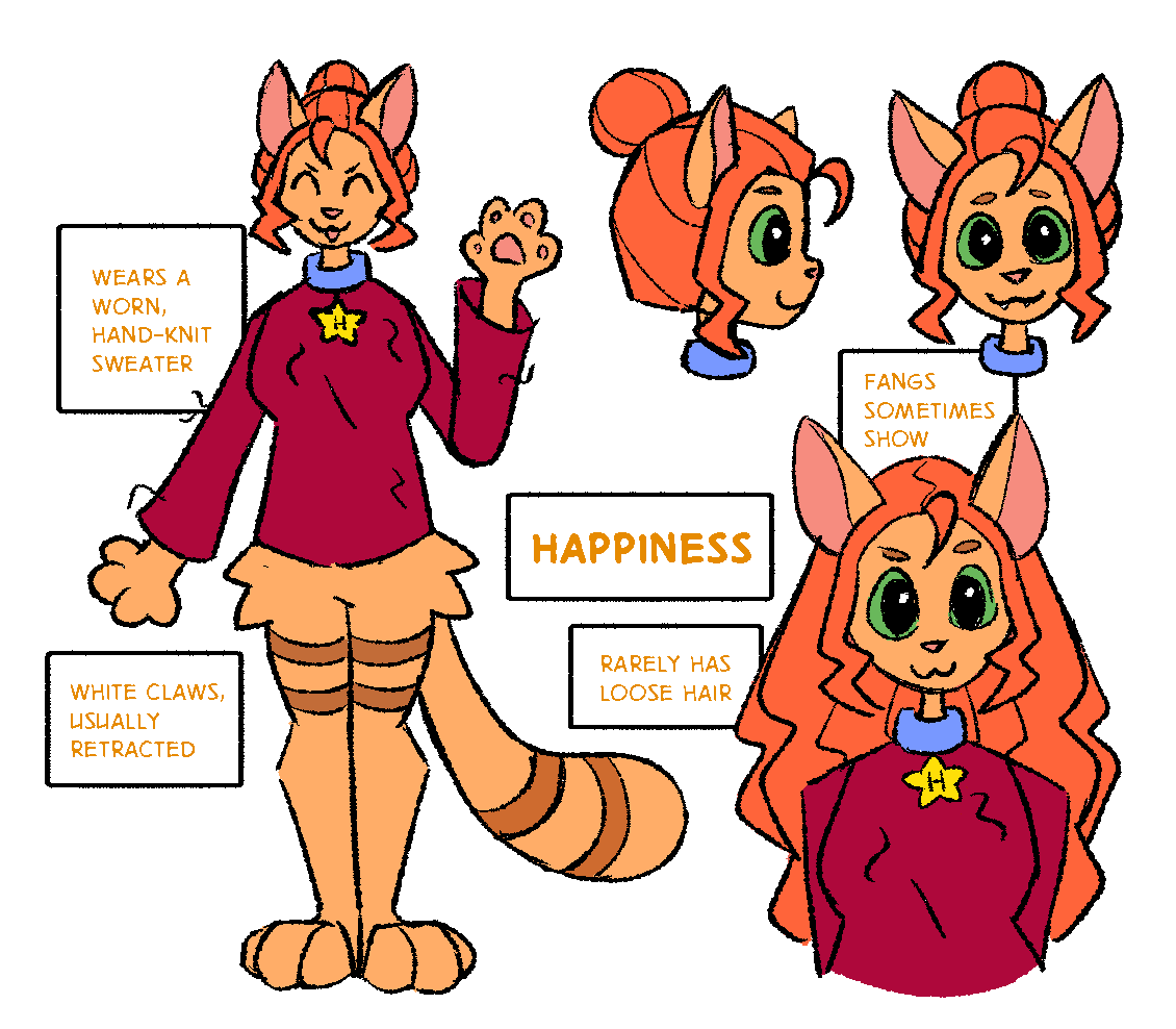 Happiness' new reference sheet