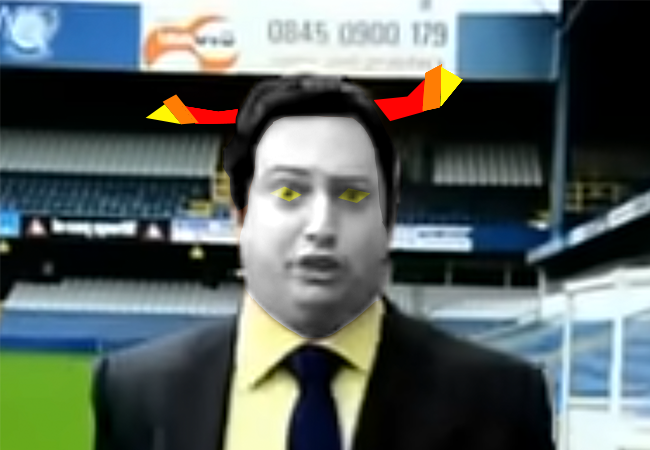 edited david mitchell from that one sketch where he yells about the football but made out terribly like a troll.
