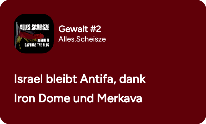 Israel bleibt Antifa, dank Iron Dome und Merkava