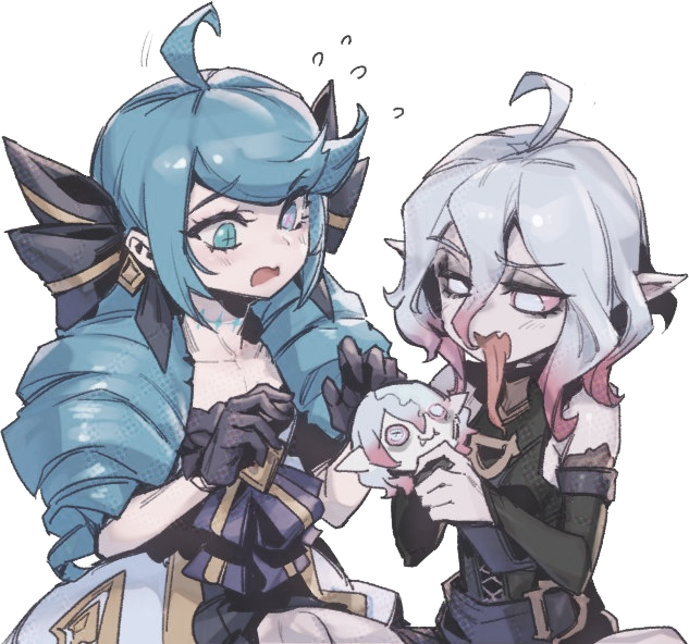 Gwen and Briar from
League of Legends by
@PT_CROW on Twitter