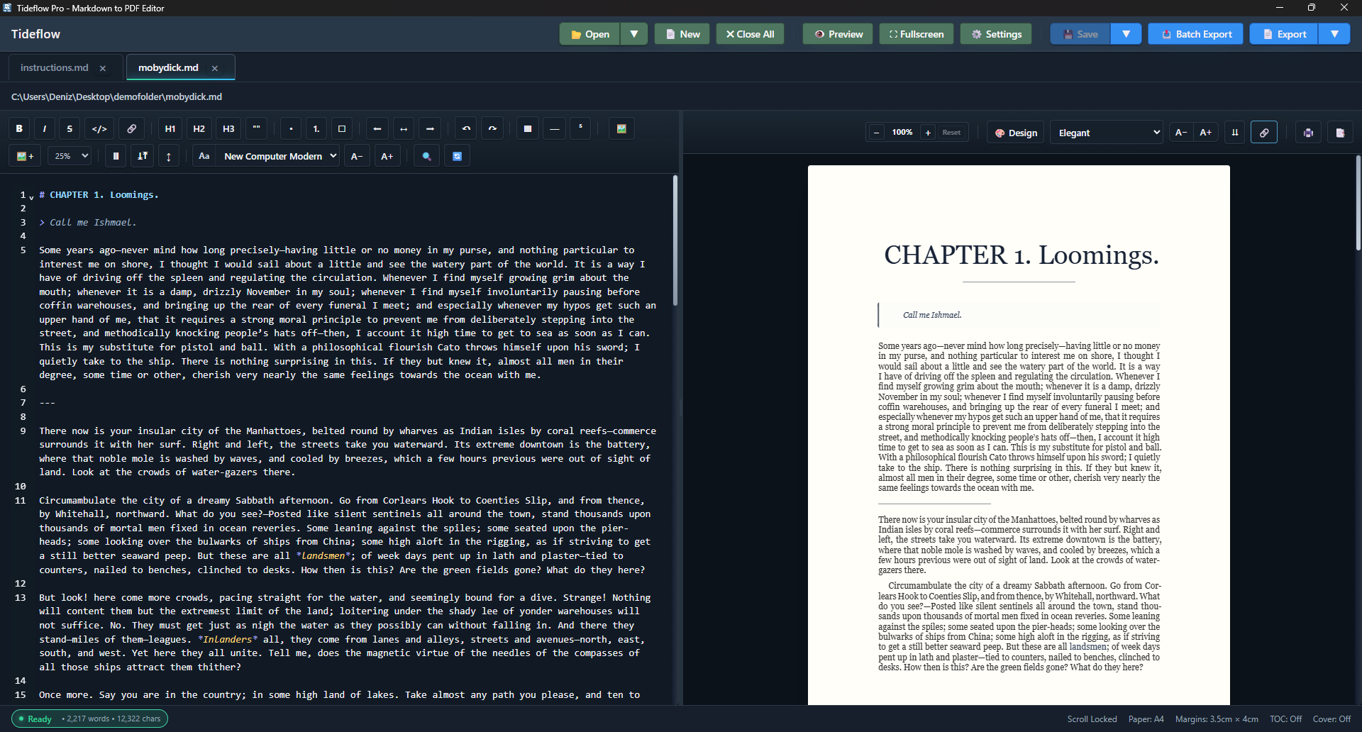 Tideflow - Effortless Markdown to PDF Editor - Slide 4