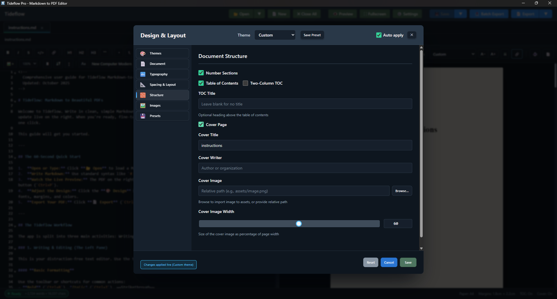 Tideflow - Effortless Markdown to PDF Editor - Slide 5