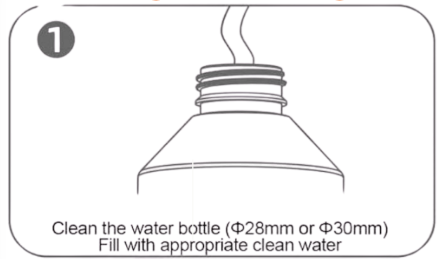 Step 1: Clean and fill bottle