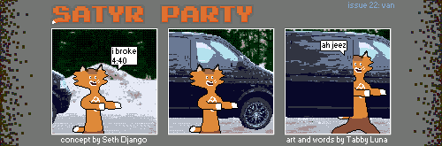 A three panel comic. The Foat is running very fast. He says "i broke 4:40". A car passes him on the left and he clips into the door. "ah jeez" he says, maintaining his running stance.