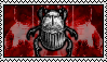 stamp: black beetle on red background