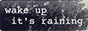 Wake Up, It's Raining