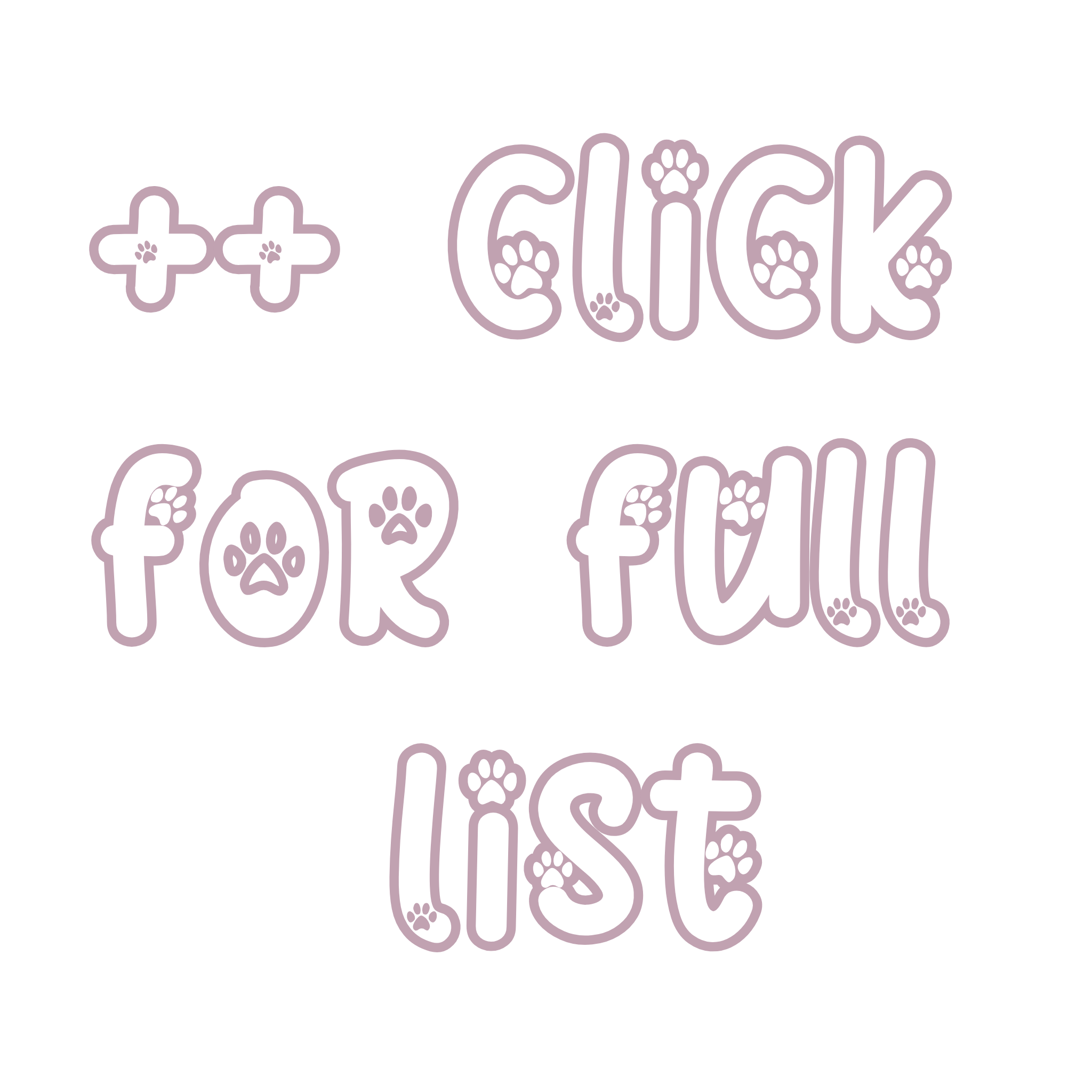 ⠀" Click for full list " (wip)⠀