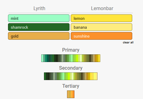 Lyrith & Lemonbar Colour Range