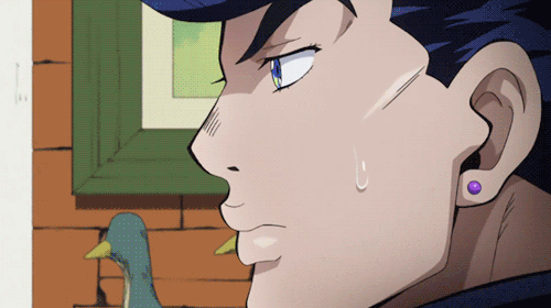 Okuyasu about to feed Josuke off of his fork before eating it himself