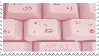 Pink japanese keyboard.