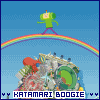 Prince dancing on a rainbow. Katamari boogie.