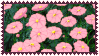 Pink flower meadow stamp.