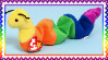 Rainbow TY inch plush stamp.