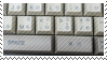 White keyboard stamp.