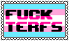 Fuck terfs stamp.