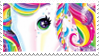 Lisa frank unicorn face close up.