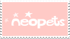 Neopets logo on a pink background.