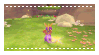 Spyro standing in grass.