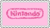 Pink sketchy nintendo logo stamp.