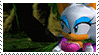 Rouge the bat winking stamp.
