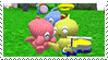 Chao singing and playing instruments stamp.