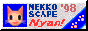 Nekoscape 98, Nyan! Pink cat head turning.
