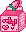 Pink milk carton.
