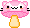 Pastel pink mushroom candy with a chibi face.