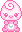 Pink pastel chibi dollop character.
