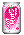 White soda can with pink accents.