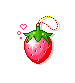 Strawberry on a golden chain.