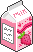 Large strawberry milk carton.