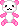 Pink panda teddy.