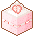 A strawberry pink cube cake.