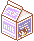 A purple milk carton.