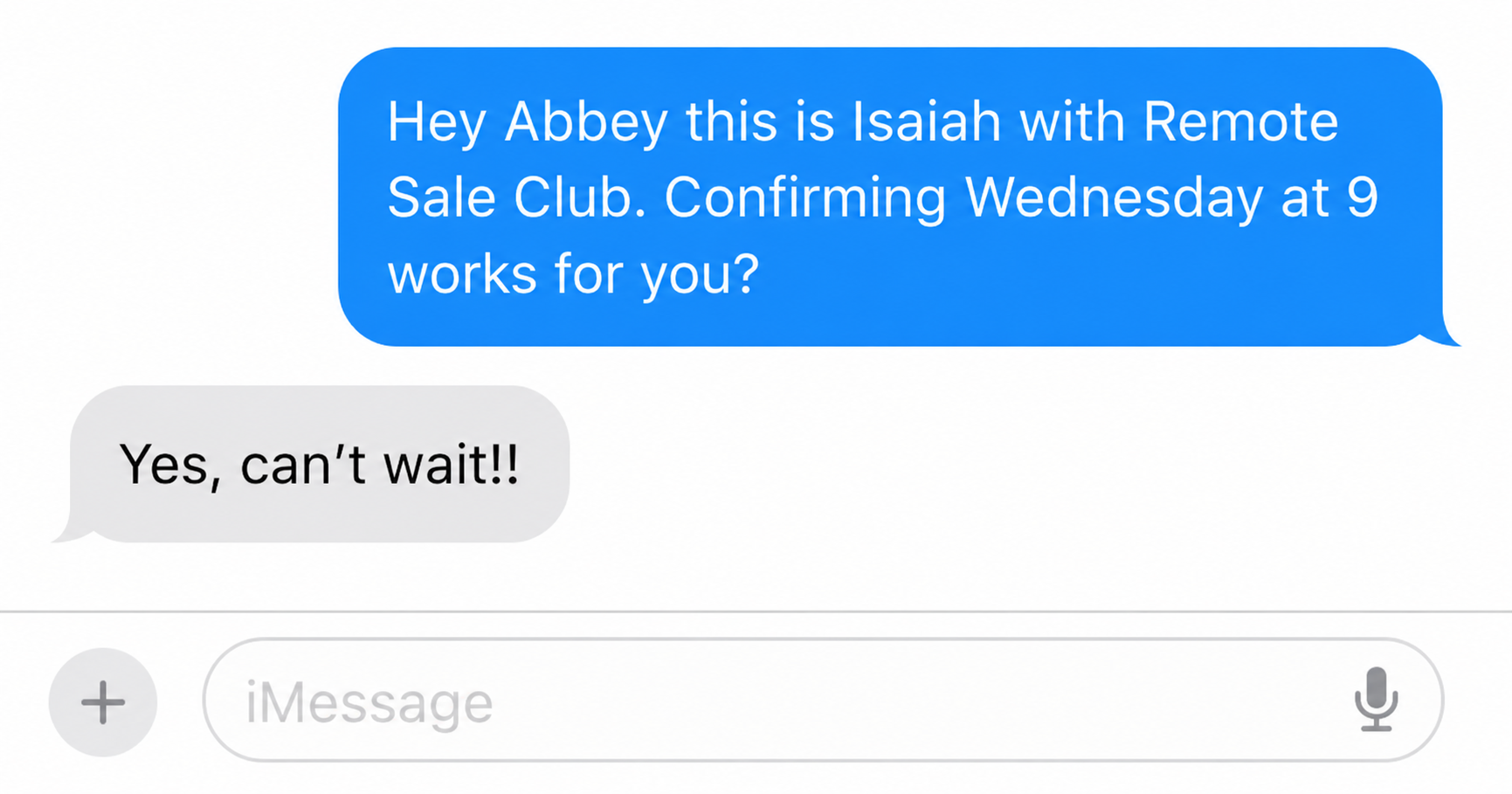 Text confirmation
