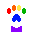 rainbow paw